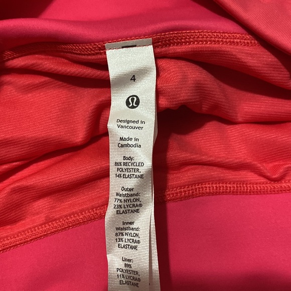 NWT Lululemon Speed Up HR Short 4” Lined Lip Gloss - Picture 3 of 6